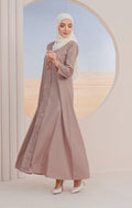 Rubi Jubah Kebarung Klasik | Light Coffee